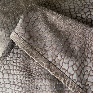 Gray Textured Blanket with Subtle Exotic Animal Pattern